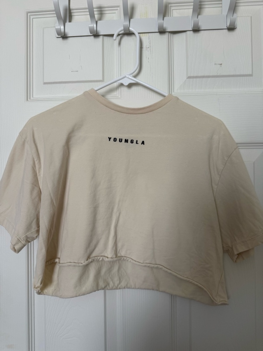 YoungLA Cream Cropped Boxy Tee